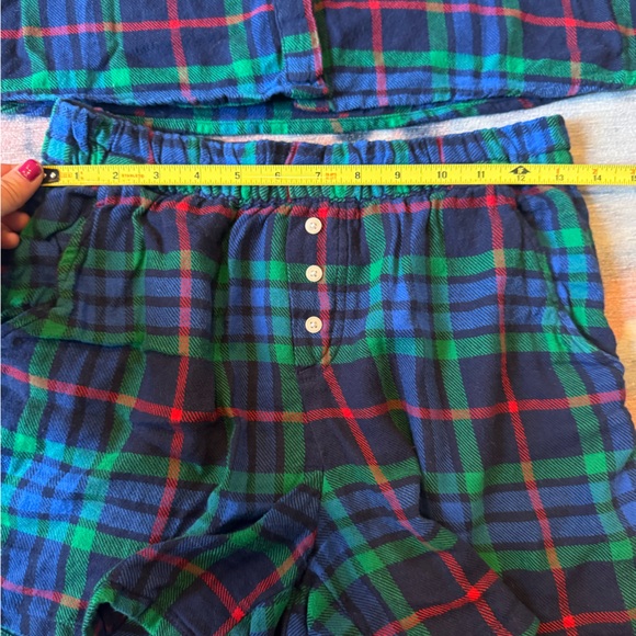 Aerie Flannel Blue and Green Plaid Pajama Set (Matching Dog PJs also for sale) - Picture 6 of 12